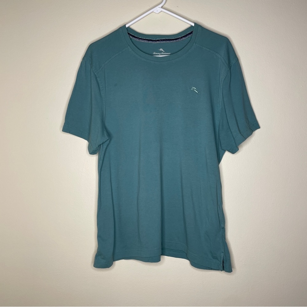 Tommy Bahama Mens Basic Tee Aqua Blue Size Medium